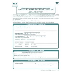 DECLARATION LISTE DES PERSONNES ADMINISTRANT UNE ASSOCIATION DECLARATION LISTE DES PERSONNES ADMINISTRANT UNE ASSOCIATION