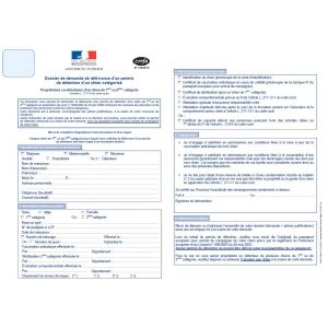 Demande de permis de détention d'un chien catégorisé Demande de permis de détention d'un chien catégorisé