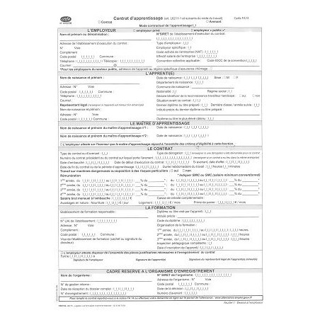 Contrat d'apprentissage Contrat d'apprentissage
