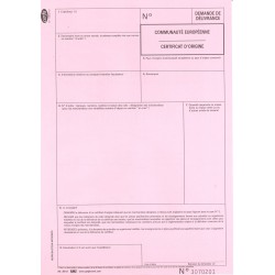 Certificat d'Origine, Feuillet rose "Acte de délivrance"
