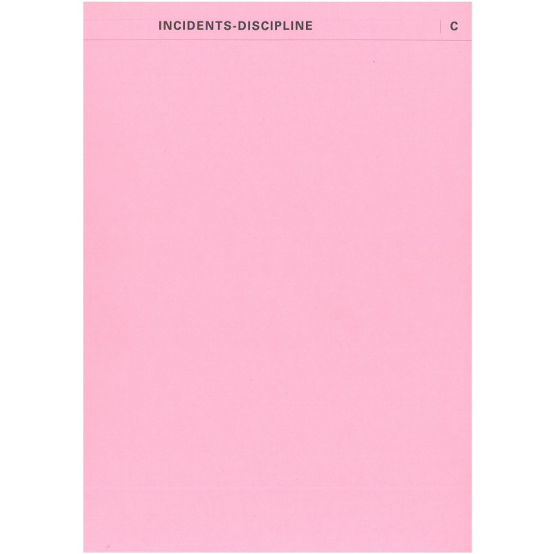 CHEMISE C-INCIDENTS-DISCIPLINE