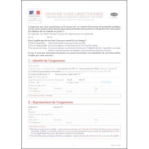 Demande d'aide juridictionnelle-PERSONNES MORALES A BUT NON LUCRATIF Demande d'aide juridictionnelle-PERSONNES MORALES A BUT NON LUCRATIF