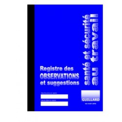 Registre spécial Santé et Sécurité au Travail