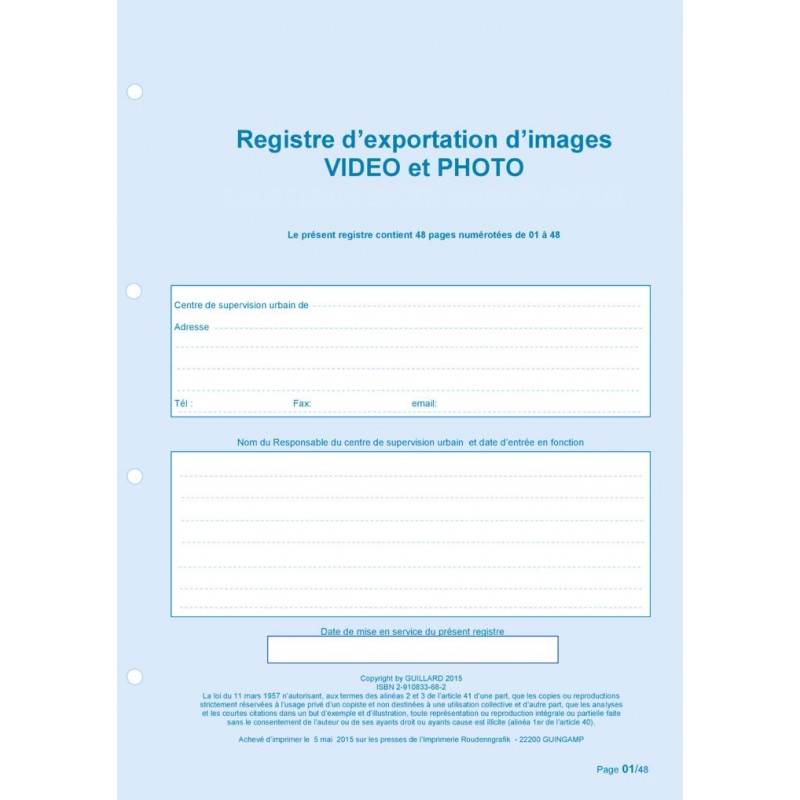 Registre d'exportation d'images Vidéo et Photo