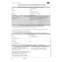 Déclaration d'une allocation 