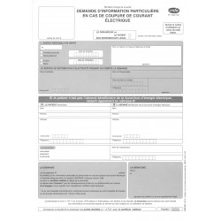 Demande d'information particulière en cas de coupure de courant électrique
