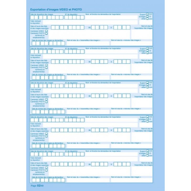 Registre d'exportation d'images Vidéo et Photo