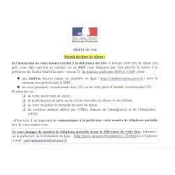 Retrait d'un titre de séjour