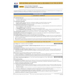 CST.8 Carte de séjour temporaire. Certificat de résidence d'1 an visiteur