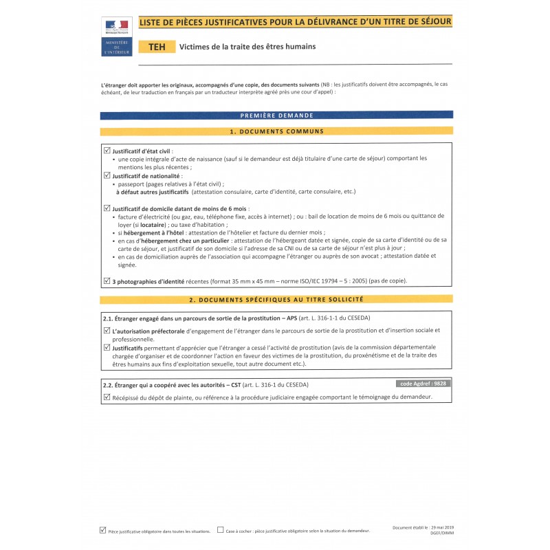 TEH - Victimes de la traite des êtres humains