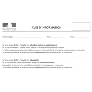 Carnet d'avis d'information personnalisé Carnet d'avis d'information personnalisé
