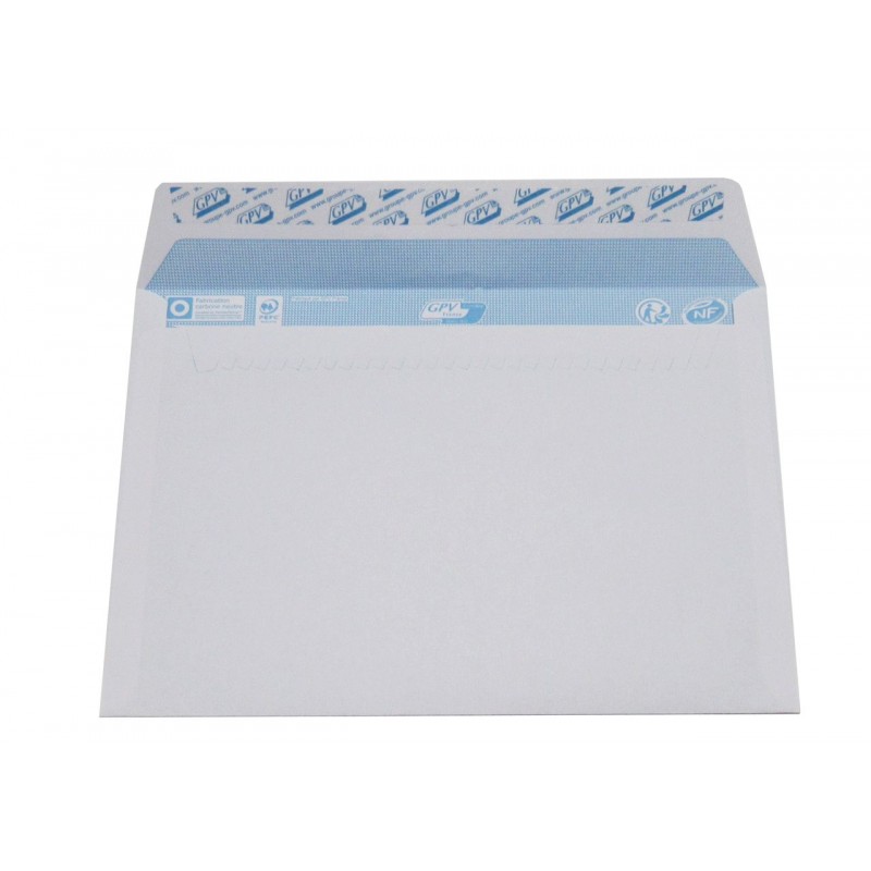 Enveloppe blanche 162 x 229 mm GPV 90 g avec fenêtre 45 x 100 mm blanche -  Boîte de 500 sur