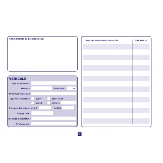 de bord pour véhicule de service