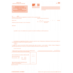 Récépissé de remise d'un...