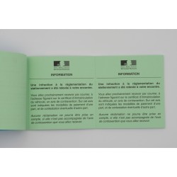 Carnet de 50 avis...