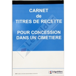 Carnet de titres de recette...