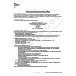 Annexe au Cerfa de la demande de logement social