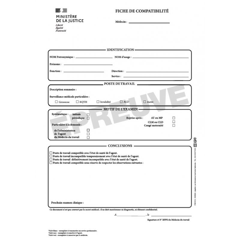 FICHE DE COMPATIBILITE