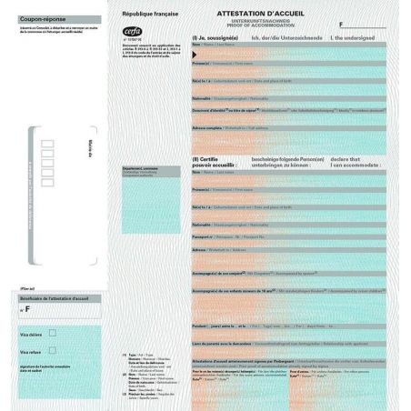 Attestation d'accueil