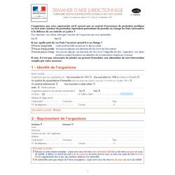 Demande d'aide juridictionnelle-PERSONNES MORALES A BUT NON LUCRATIF