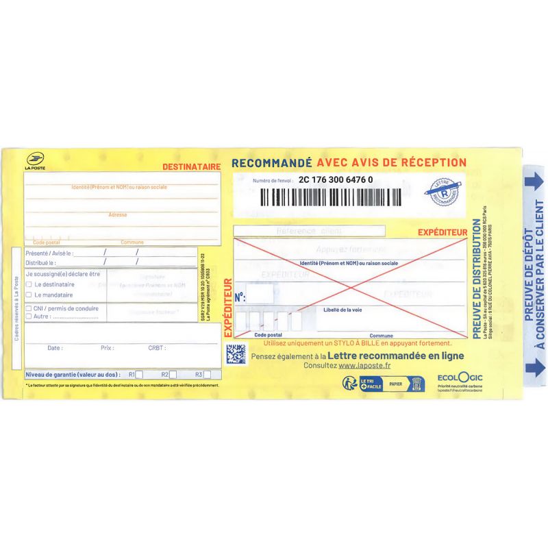 Lire traditionnelle Type guichet avec AR