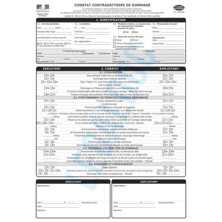 constat contradictoires de dommages - recto