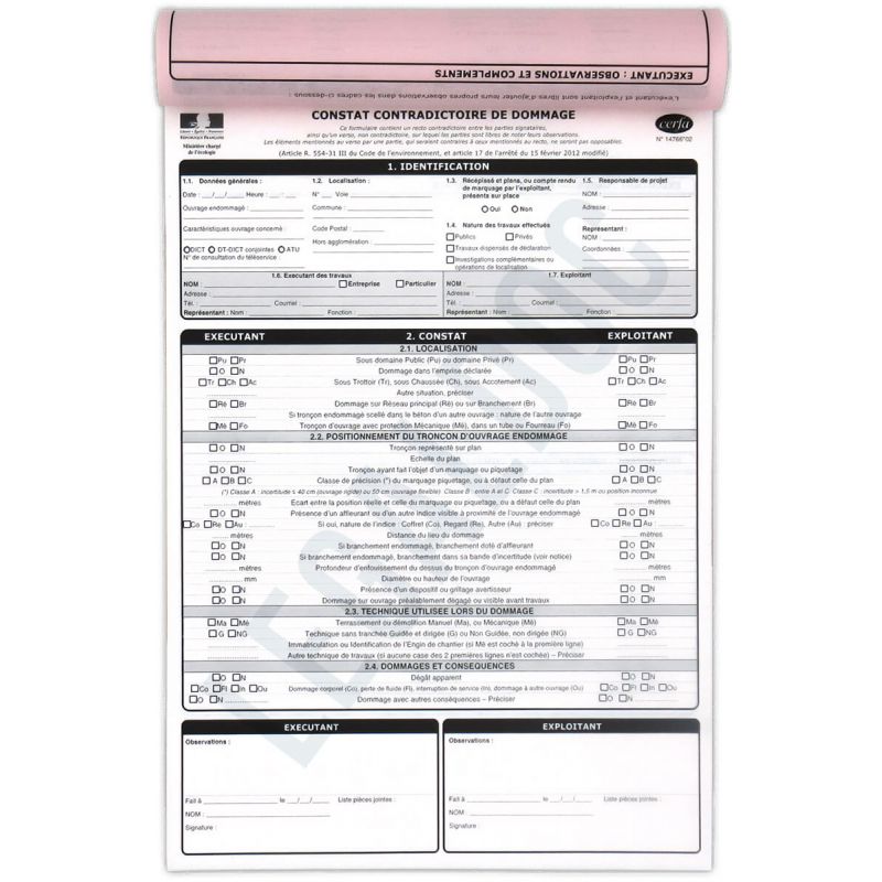 50 constats contradictoires de dommages - interieur