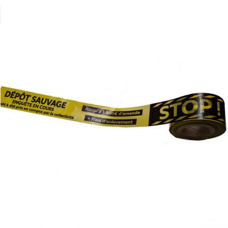 Ruban de balisage "DÉPÔT SAUVAGE - ENQUÊTE EN COURS - STOP !" - Légaldoc Ruban de balisage "DÉPÔT SAUVAGE - ENQUÊTE EN COURS - STOP !" - Légaldoc