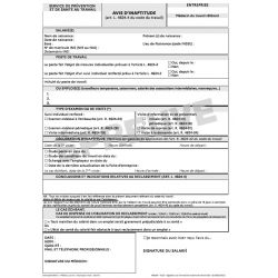 Nouveau AVIS D'INAPTITUDE