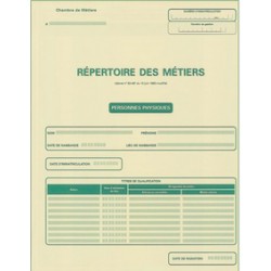 Répertoire des métiers -...