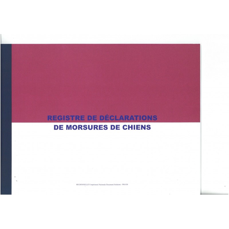 Registre de déclaration de morsures de chiens