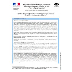 Notice de Recours amiable devant la commpartementale de médiationission dé
